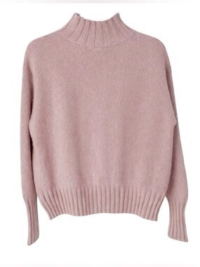 Allude Germany Luxury Mock Neck Cashmere Wool Blend Sweater Size M